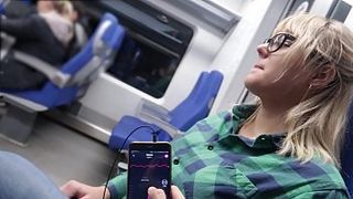 REMOTE CONTROL MY ORGASM IN THE TRAIN