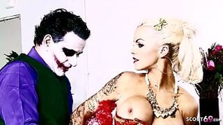 The Joker Porn Parody Group Sex with four perfect Teeny Whores