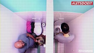 HORNYHOSTEL - (Lovita Fate, Mark Aurel) - Gigantic Rear-End Blonde Teeny Caught Masturbating In The Bathroom And Gets Creampied Full Scene