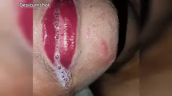 Collage slut made me charming and horny after swallowing my Desi indian 7 inch lund with her red lips