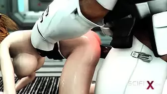 A fine fresh sweetie gets slammed by stormtrooper in the spaceships