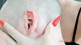 Asmr ear cleaning bizarre cougar mature long nails