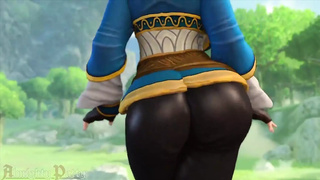 Breath of the Naughty Princess Jiggles All Her Perfect Assets When She Walks