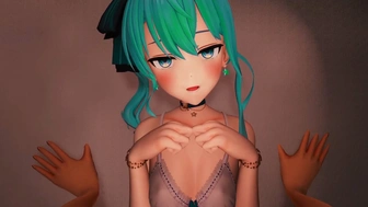 MMD Pushing Down Sex two Suisei - MMDPasta - Emerald Hair Color Edit Smixix