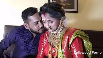 Newly Married Indian Lady Sudipa Hard Core Honeymoon First night sex and cream-pie - Hindi Audio