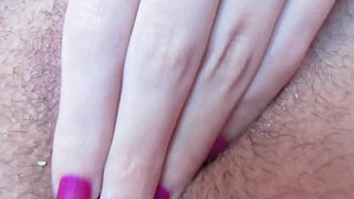Extreme closeup wet snatch fingering and gaping giant clit