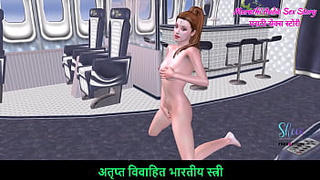 Marathi Audio Sex Story - A sexy lady in th Airplane giving cute nude poses - 3D Animated Anime Porn