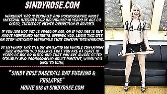 Sindy Rose baseball batt fucking & prolapse