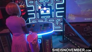 I'm Gonna Fuck my Ebony Step Sister Pussy Tonight when we Leave the Arcade