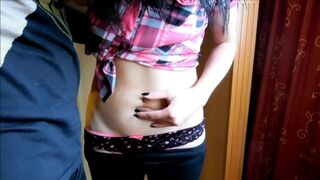 Mercilessly Strong Belly Punch for my Lover for Cheating I Penetrate Navel for Hot her Stomach Growl