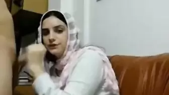 Arab Muslim Bitch Blowed and Poked Strange Hubby