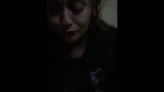 Cheating Native Teeny Gags and Cry’s with Daddy’s Dong in her Throat