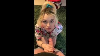 POINT OF VIEW YOUNGSTER BJ AND FACE FUCK